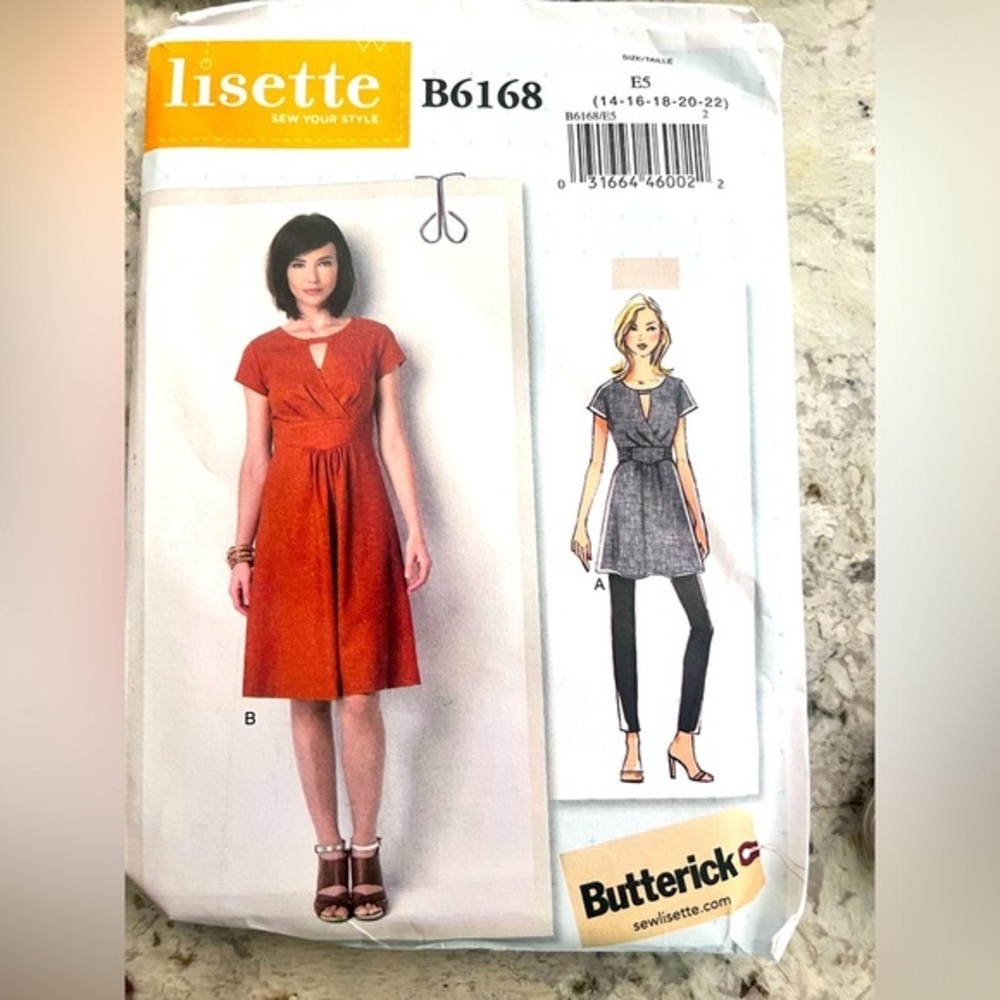 Butterick B-6168 misses‎ dress patterns size 6-14& 14-22
